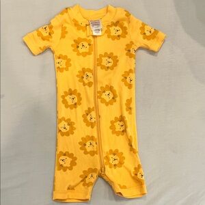 Yellow Hanna Andersson Lion Print Kids One Piece